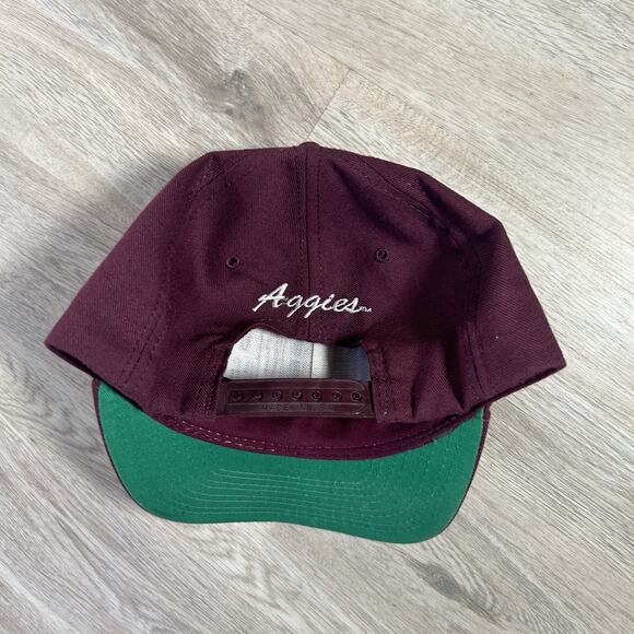 Vintage Texas A&M Aggies Hat Snapback College Red Maroon Wool‎ Blend Cap USA - Picture 8 of 10